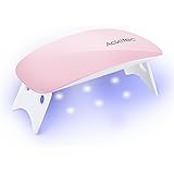 Aokitec UVライト レジン用 ネイルライト Mini 硬化用 LED ネイルドライヤー 赤外線検知 2段階タイマー設定 折りたたみ式 痛みなし 【メーカー12ヶ月品質保証】 日本語説明書付き (ピンク)