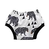 Karchi ベビー服 下着 男女兼用 可愛い　漫画フカ 動物プリント ショーツ ブリーフ 肌着　ベビーパンツ 部屋着 寝間着 全10色　 (80, C)