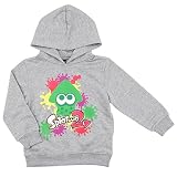 スプラトゥーン2 パーカー 長袖 裏毛 キッズ 130cm グレー