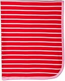 Coccoli Baby Girls' Pink/Red Stripejersey Knit Cotton Blanket Cranberry/Begonia One Size [並行輸入品]