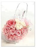 【プリザーブドフラワー／ガラスの靴シリーズ】薔薇とフリルレースをまとってお姫様になった夢を見ているガラスの靴【リボンラッピング付き】