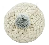 (ピーキー)Peigee 手編み風ニット帽　ベビー　ニット帽　ボンボン付き キッズ 赤ちゃん 子 子供 用 かわいい 防寒 子供用 出産祝いや、お誕生日 プレゼント 贈り物