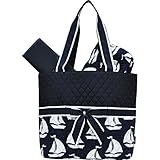 Sailboat Print Quilted 3pc set Diaper Bag by NGIL [並行輸入品]