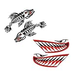 SONONIA 2ペア　スケルトン魚　サメ口　カヤック　カヌー　デカール　漁船　グラフィック