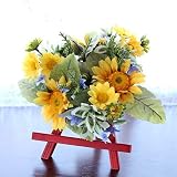 山久 イーゼルに飾った ひまわり のミニリース 0808-6100 【CT触媒加工】【造花】【シルクフラワー】