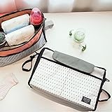 ベビーカーバッグ 小物入れ 多機能ポケット おむつポーチ ベビーカー用バッグ かわいい 収納バッグ お散歩とか買い物などに最適♪ (ブラック)
