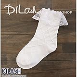 (ディラッシュ) DILASHクルーソックス（レース）/秋 L(19～21cm) ホワイト