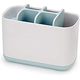 Joseph Joseph 70501 Easy-Store Toothbrush Caddy Large, White & Pale Blue, 1 Piece