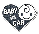 Sticker Shop Haru BABY IN CAR マグネット ステッカー デニム柄