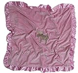 Carstens Baby Blanket, Pink Moose, 34 x 34 by Carstens