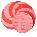 5 Inch 2500 Grit Hook and Loop Wet / Dry Auto Body Film Sanding Discs, 10 Pack [並行輸入品]