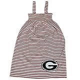 Georgia Bulldogs公式NCAAストライプノースリーブスモックドレスW /大きなロゴ。Fanatic 3 T by Glitterギア
