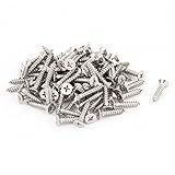 uxcell　フィリップス　セルフタッピングねじ　ステンレス鋼　3.9mmx19mm　フラットヘッド　100個入り