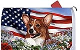 Corgiレッド/ white- Best of Breed愛国I Dog Breedメールボックスカバー