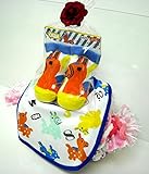 ご出産お祝い＜おむつケーキ＞　リーズナブルなお値段のかわいいおむつケーキ　ロディSRK (男の子用）