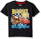 Disney Toddler Boys' Short Sleeve Cars T-Shirt Black 5T [並行輸入品]