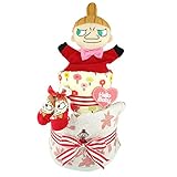 おむつケーキ ミイ スナフキン ムーミン 2段 出産祝い ベビーギフト タオル ソックス ガーゼタオル ハンドパペット moomin15