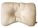 (Basic Dot) Organic Cotton Baby Protective Sleeping Pillow.From Newborn Prevent from flat head.Natur
