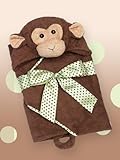 Bearington Baby 24'' Wee GIGGLES Monkey Hooded Towel ~NEW~ by Bearington