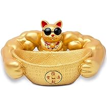 Amazon.co.jp: FUSULABO 招き猫 置物 金運アップ 開運 招福