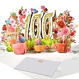 Magic Ants 20周年記念カード バースデーカード 結婚20周年記念カード 立体グリーティングカード 20歳バースデーカード お祝いカード バラの花束付き (20)