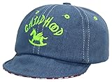 (コ-ランド) Co-land キッズ帽子 野球帽 ベースボールキャップ 子供用 ベビーハット 赤ちゃんキャップ デニム風 木馬柄 女の子 男の子 お出かけ UVカット グリーン