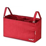 【ジェネリック 】 9色　防水　ベビーカー アクセサリー バスケット　収納袋　便利　カバー　哺乳瓶 おむつ 　小物 入れ バッグ　 (レッド)