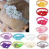 Baosity 子供　 柔らかい　ヘッドバンド　花　ヘア　飾り　バンド　弾性　柔らかい　おしゃれ　 写真撮影　小道具　ピンク