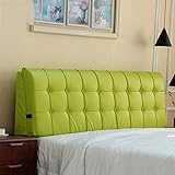 LVZAIXI ダブルベッドは、ソリッドカラー布のベッドサイドソフトパッケージの壁の背もたれのベッドサイドクッションを解体することができます ( 色 : 緑 , サイズ さいず : 183*55cm 