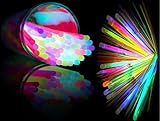 100 x 8 " Glow SticksブレスレットネックレスパーティーFavorsネオンカラー+ 50コネクタ