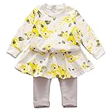 YY-Natuhi ベビー服 子供服 女の子 ブラウン スカート レギンス 二点セット キッズ 新生児 ボディースーツ ベビー 長袖 赤ちゃん 入学式 出産祝い 七五三 花柄 パーカー 入園式 (10