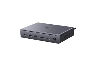 UGREEN Maxidok 10in1 Thunderbolt 5 ドッキングステーション Thunderbolt5×2+DP | 3画面出力 8K@60Hz DC140W PD110W 急速充電 120Gbps 高速転送 イーサネット・SD3.0