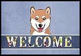 High Quality BB1411MAT Shiba Inu Welcome Indoor or Outdoor Mat, 18 x 27, Multicolor