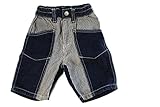(ビーエヌティー)BNT デニム&ヒッコリー6分パンツ 90cm ネイビー/ストライプ