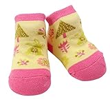 （アンパサンド）AMPERSAND うさぎと花柄1Pソックス出産祝い/ベビー/女の子 7-9 クリーム