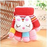 T&K 小さい お子様用 キッズ 手袋 3way 取り外し可能 寒さに 合わせて 使い分け (女の子0～1歳)