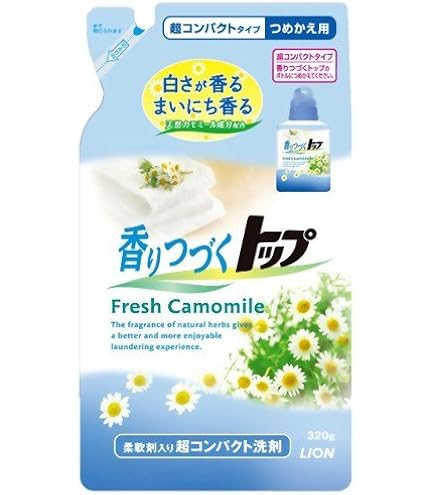 Amazon | 香りつづくトップ フレッシュカモミール 柔軟剤入り洗剤 蛍光