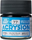 GSIクレオス アクリジョンカラー タイヤブラック つや消し 10ml 模型用塗料 N77