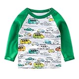 Cutelove　Tシャツ　車柄　コンビネーションしやすい　長袖　ロングスリーブ　男の子　ボーイズ　ベビー　赤ちゃん　幼児　秋　可愛い　ファッション　カジュアル　普段着　韓国　4色
