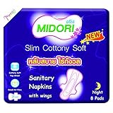Midori Sanitary pad Slim Cottony Soft 29 cm. 8 Pieces X 2 Pack.