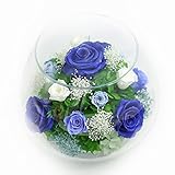アートフォーシーズン　MM天然ダイヤモンド プリザーブドフラワー (ブルー)