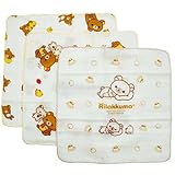 ベルコット Rilakkumaリラックマ 3Pガーゼハンカチ 4個