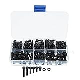ILS - M4CH1 M4 Carbon Steel Hex Socket Cap Screws Bolts Nuts Assortment Kit 250 pieces