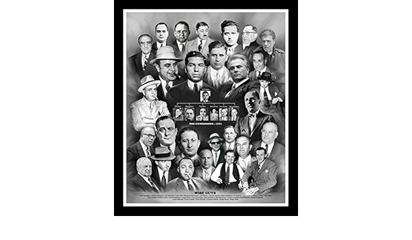 Amazon ウィシャム グレゴリー作 La Cosa Nostra 71 12 60 96cm フレーム入りアートプリント ブラックフレーム アートフレーム ポスター オンライン通販