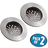 mDesignステンレススチールKitchen Sink Strainer – 2パック、つや消しステンレススチール