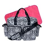Trend Lab Deluxe Duffle Style Diaper Bag, Midnight Fleur Damask by Trend Lab [並行輸入品]