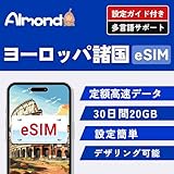 ヨーロッパ esim 30日間20GB イギリス ドイツ フランス イタリア スペイン オランダ含むヨーロッパ諸国 eSIM 高速データ通信 当日発行可能 EU 4G LTE対応 ヨーロッパsim ヨーロッパesim (30日間20GB)