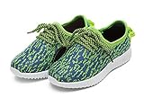 RoRykon 子供シューズ スポーツサンダル マリンシューズ 運動靴 男の子 女の子 通学履き 足育 メッシュ 軽量 通気 ランニングシューズ (29/内寸18.7CM, グリーン)