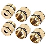 uxcell 噴霧器用ノズル　庭園の潅漑　オスねじ水噴射ノズル　糸直径20mm (約)　140g　6個入り