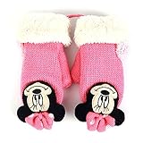 ミッキーマウスの ミニーマウス 冬 ベビー キッズ 幼児 手袋 子供手袋 毛糸 ミトン ニットグローブ ニット 手袋 ミトン グローブ 防寒 防風 保温効果 クリスマスプレゼント ギフト (2〜5歳)